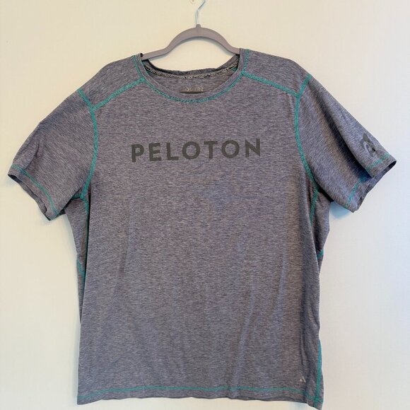 🔥 Peloton x Solfire Men's Tee - Heather Gray w/ Teal Stitching | Size XL - Picture 1 of 5